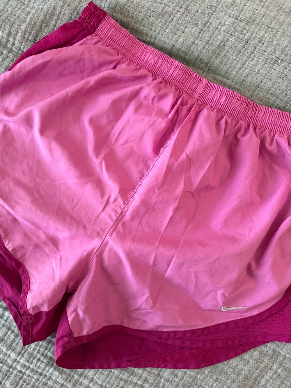 Nike Women's Two-Tone Pink Athletic Shorts